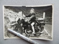 STARY MOTOCYKL DKW REJESTRACJA FOTOGRAFIA przedwojenna