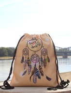 Plecak worek damski Łapacz snów pióra NOWY