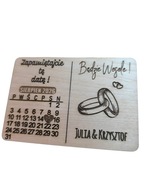 Magnes „Save the Date”/ ,,zapamiętaj datę" I dodatek do zaproszeń ślubnych