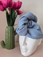 Turban wafelkowy do włosów 100% bawełna | ręcznie robiony | szybkoschnący