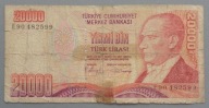 20 000 lirów z 1971 roku , TURCJA