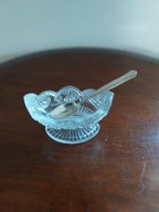 Paterka szklana do przypraw - solniczka z łyżeczką