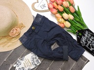 DENIM CO - GRANATOWE BOJÓWKI PAS GUMA r 74