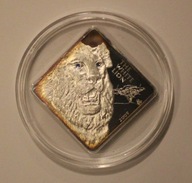 BIAŁY LEW - SWAROVSKI - 50 KWACHA 2009 MALAWI - 2 OZ 999 - 2 UNCJE AG, CERT