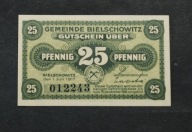Polska - Bielszowice - Bielschowitz - banknot - 25 Pfennig 1917 rok