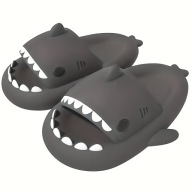 Klapki Rekiny SZARE 36-37 230mm Gumowe WODOODPORNE na Basen WYGODNE Dzień
