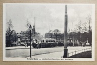 Amsterdam Leidsche Boschje z autobusem – pocztówka miejska – vintage