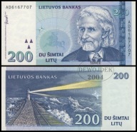 BNA - LITWA 200 Litów Litu 1997 AD 6167707 # P63 # XF+