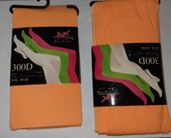 Rajstopy pomarańczowe 300D S-XL 44-52 nowe