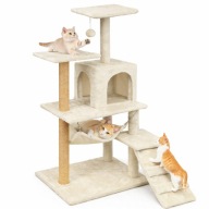 DRAPAK DLA KOTA 6 POZIOMÓW WYSOKI 125 CM DOMEK LEGOWISKO Z ZABAWKĄ MERJSO