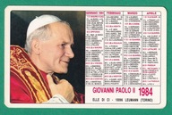 Jan Paweł II, KALENDARZYK LISTKOWY NA ROK 1984, wydawnictwo włoskie /CzE/