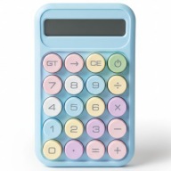 KALKULATOR DUŻE WYSOKIE PRZYCISKI CUKIERKOWY - NIEBIESKI WYŚWIETLACZ DUŻY