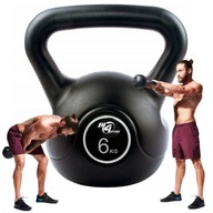KETTLEBELL HANTLA ODWAŻNIK KULA OBCIĄŻENIE KETTLE DO ĆWICZEŃ 6KG CZARNY