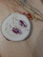 Kolczyki z żywicy z suszonymi kwiatami Wyjątkowe prezent