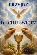 Baner Komunia Boże Ciało 150x100 cm "Przyjdź Duchu Święty"