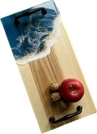 Morska taca do serwowania na desce jesionowej