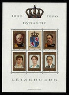 Luksemburg / Mini arkusz 1254-1259 ( sławni ludzie ) 1990 r. / czysty