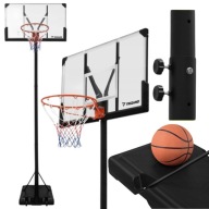 KOSZ DO KOSZYKÓWKI WOLNOSTOJĄCY REGULOWANY 135-305CM MOBILNY TABLICA 45CM