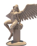 Archangel of Serenity Anielica Anioł Pinup RPG Fantasy Druk 3D