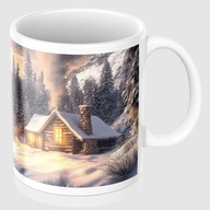 Kubek ceramiczny 330 ml z zimowym krajobrazem – magia zimy na co dzień