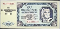 20 zł z 1948 s. KE stan I Nadruk okolicznościowy