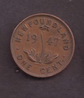 Kanada - Nowa Funlandia - 1 Cent 1947 rok