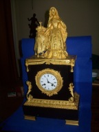 DOBRA CENA--[@9d] --Figuralny Brąz złocony zegar ok 1830r