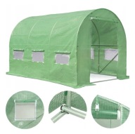 TUNEL FOLIOWY OGRODOWY MOCNY 7M2 SZKLARNIA 6 OKIEN FOLIAK WYSOKI 2X3,5X2M