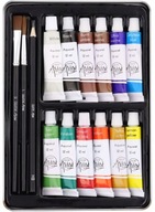 Farby akwarelowe 12 szt pędzle ołówek zestaw