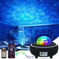 Projektor LED gwieździste niebo USB C zestaw z głośnikiem bluetooth pilot