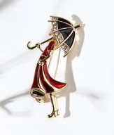 BROSZKA PRZYPINKA PIN dziewczyna dziewczynka girl kobieta dama AGRAFKA