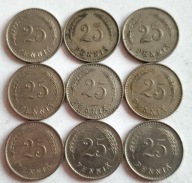 moneta Finlandia przedwojenna 25 pennia CuNi 1921 - 1940