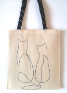 KOTY - CATS - torba bawełniana RĘCZNIE malowana