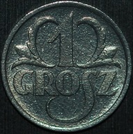 1 grosz 1939 GG - menniczy egzemplarz z rolki