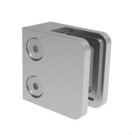 szlifowany uchwyt szkła 45x45 mm satyna inox