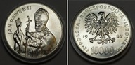 10000 zł złotych 1987 JAN PAWEŁ II srebro Ag 750 19,3 g menniczy st. 1