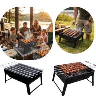 ZESTAW GRILL WALIZKA TURYSTYCZNY SKŁADANY MANGAL + 6x SZPIKULCE SZAMPURY