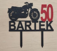 topper na tort dekoracja urodziny personalizacja MOTOR !