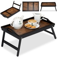 TACA ŚNIADANIOWA DO ŁÓŻKA BAMBUSOWA DREWNIANA STOLIK ŚNIADANIOWY POD LAPTOP
