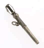 Breguetowski, srebrny kluczyk do zegarka kieszonkowego. XIX wiek.