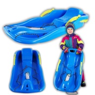 SANKI ŚLIZG BOBSLEJ ZJAZDOWY Z HAMULCAMI I OPARCIEM PLASTIKOWE DLA DZIECI