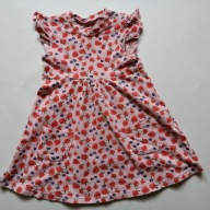 ICA bawełniana sukienka w truskawki r.80 likwidacja