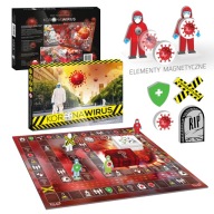 GRA PLANSZOWA EPIDEMIA MAGNETYCZNE WIRUSY RODZINNA 2-6 OSÓB 8+ 30MIN