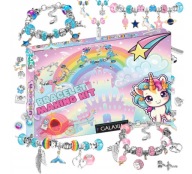 ZESTAW DO ROBIENIA BRANSOLETEK Jednorożec kreatywny dla dziewczynki 51 elem