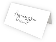 Minimalistyczne, tradycyjne winietki na ślub ślubne weselne personalizowane