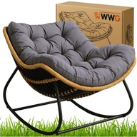 Fotel bujany wypoczynkowy do salonu relaksacyjny leżak Leżanka + PODUSZKA