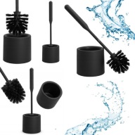 SZCZOTKA DO WC DO CZYSZCZENIA TOALETY Z POJEMNIKEM TOALETOWA CZARNA ZESTAW