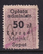 SOPOT, Zarząd Miejski, opłata administracyjna 50 zł /DE/