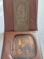 PLAKIETA PAMIĄTKOWA SAMOCHODOWY RAJD FOLKLORU POLSKIEGO 1978 + TABLICZKA