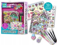 Zestaw Scrapbooking 50el Pamiętnik Kreatywny Prezent Dziewczynka 6+